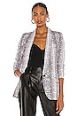 view 1 of 5 Long Shawl Blazer in Grey Snake