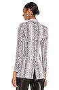 view 4 of 5 Long Shawl Blazer in Grey Snake