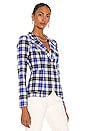 view 3 of 6 Patch Pocket Duchess Blazer in Blue & White Plaid