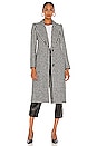 view 1 of 4 Peaked Lapel Coat in Black & White Houndstooth