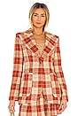 view 2 of 5 Patch Pocket Birkin Blazer in Rust Spring Tweed