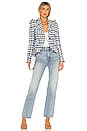 view 5 of 5 Pouf Sleeve One Button Blazer in Blue Sackcloth Check