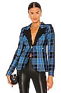 view 1 of 5 Patch Pocket Duchess Blazer in Blue Tartan & Black