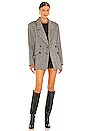view 5 of 5 Oversized Blazer in Black & Ivory Herringbone