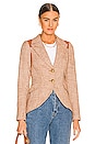 view 2 of 5 Rifle-Patch Equestrian Blazer in Toffee with Whickey Leather