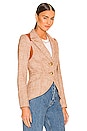 view 3 of 5 Rifle-Patch Equestrian Blazer in Toffee with Whickey Leather