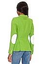 view 4 of 5 Patch Pocket Duchess Blazer with Elbow Patch in Grass with White Leather