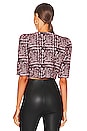 view 3 of 4 CHAQUETA CROPPED in Plum Boucl