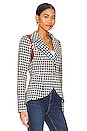view 3 of 5 VESTE RIFLE PATCH EQUESTRIAN in Navy White Check