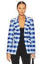 view 1 of 5 Lounge Blazer in Tonal Blue Check