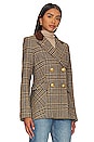 view 3 of 6 Patch Pocket Wedding Blazer in Tan Plaid