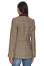 view 4 of 6 Patch Pocket Wedding Blazer in Tan Plaid