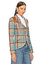 view 2 of 5 VESTE HUNTING in Blue & Rust Plaid