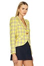 view 2 of 4 One Button Blazer in Yellow Check