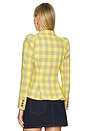 view 3 of 4 One Button Blazer in Yellow Check