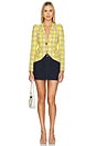 view 4 of 4 BLAZER CON UN BOTÓN in Yellow Check