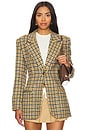 view 1 of 4 VESTE BOYFRIEND TAILORED in Ochre Houndstooth