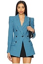 view 1 of 5 Not A Double Breasted Pagoda Blazer in Micro Blue