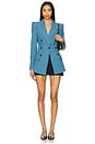 view 4 of 5 Not A Double Breasted Pagoda Blazer in Micro Blue