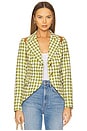 view 1 of 6 Rifle-Patch Equestrian Blazer in Fern Houndstooth