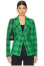 view 1 of 5 Cut Away Blazer in Kelly Plaid