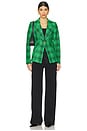 view 4 of 5 Cut Away Blazer in Kelly Plaid