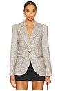 view 1 of 5 Seamed Blazer in Pebble Tweed