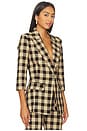 view 2 of 4 3/4 Sleeve Blazer in Tan Check