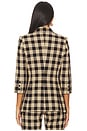 view 3 of 4 3/4 Sleeve Blazer in Tan Check