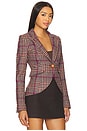 view 2 of 5 One Button Blazer in Berry Glen Check