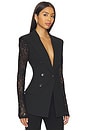 view 2 of 4 Lace Sleeve Not A Db Blazer in Deep Black