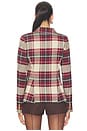 view 3 of 4 ПИДЖАК С НАКЛАДНЫМИ КАРМАНАМИ ИЗ ДЮКА in Garnet Plaid