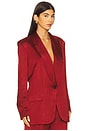 view 2 of 4 Shawl Collar Oversized Blazer in Crimson
