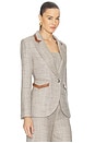 view 3 of 6 Taped Seamed Blazer in Taupe Tweed