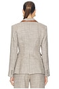 view 4 of 6 Taped Seamed Blazer in Taupe Tweed