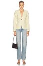 view 4 of 4 Patch Pocket Duchess Blazer in Butter