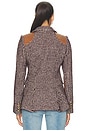 view 4 of 5 Saddle-patch Equestrian Blazer in Plum Houndstooth