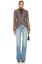 view 5 of 5 Saddle-patch Equestrian Blazer in Plum Houndstooth