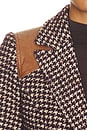 view 6 of 5 Saddle-patch Equestrian Blazer in Plum Houndstooth