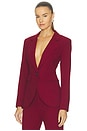 view 4 of 5 Seamed Blazer in Garnet Fleck