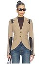 view 1 of 4 Saddle-patch Equestrian Blazer in Toast