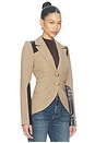 view 2 of 4 Saddle-patch Equestrian Blazer in Toast