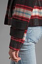 view 5 of 5 Pea Coat Jacket in Red/Black Plaid in Red & Black Plaid