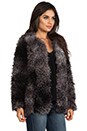 view 3 of 6 Chubby Faux Fur Jacket in Grey Melange