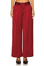 view 1 of 6 Cropped Pleated Trouser in Crimson
