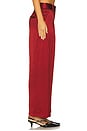 view 3 of 6 Cropped Pleated Trouser in Crimson