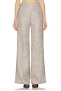 view 1 of 6 High Rise Wide Leg Pant in Taupe Tweed