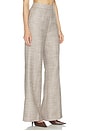 view 2 of 6 High Rise Wide Leg Pant in Taupe Tweed