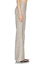 view 3 of 6 High Rise Wide Leg Pant in Taupe Tweed