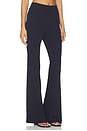 view 2 of 6 PANTALON FLARE AVEC PINCES in Navy Blue